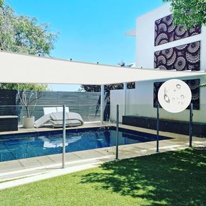 NAKAGSHI Waterdicht zonnezeil, wit, 4 x 6 m, rechthoekig dekzeil voor buitenschaduw, geschikt voor tuin, outdoor, terras, balkon, camping (gepersonaliseerd)