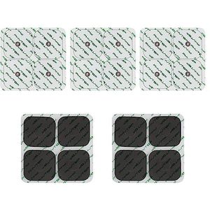 PHYTOP Tens Machine Pads compatibel met Compex, Zelflevende Tens Elektroden, Eenvoudig vastklikken met 3.75mm button connection (Set van 20 stuks)