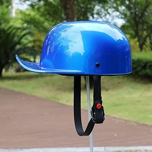 Retro Skull Cap Half Shell Helm, Motorcycle Baseball Cap Halve Helm DOT Goedgekeurde Mannen en Vrouwen Vintage Open Face Helm voor Bromfiets Street Cruiser Scooter ATV Helm Decoration