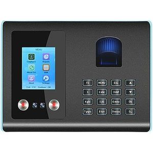 Tijdklok, Biometrische vingerafdruk Tijdklok Aanwezigheidssysteem Gezichtsherkenning Werknemer inchecken aanwezigheidsmachine TFT LCD-scherm USB voor kleine bedrijven en kantoren