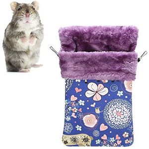 Slaapzak voor huisdieren, dikker flanellen canvas Slaapzak voor kleine huisdieren Warm hangend Comfortabel nestbed voor kleine dieren Eekhoorns Hamster(L)