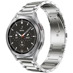 Strap-it Samsung Galaxy Watch 4 Classic 46mm titanium bandje (zilver)