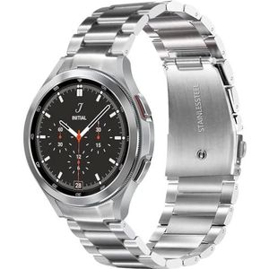 Strap-it Samsung Galaxy Watch 4 Classic 46mm titanium bandje (zilver)