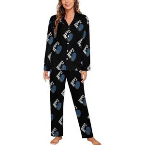 It's In My DNA Aruba vlag vrouwen lange mouw button down nachtkleding zachte nachtkleding lounge pyjama set 2XL