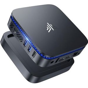 NiPoGi Mini PC AK1PLUS 12e Generatie Alder Lake-N97 (tot 3,6 GHz), 16GB DDR4 512GB M.2 SSD Mini Computer ondersteunt 4K-scherm met WiFi 2.4G/5G|BT 4.2|RJ45, Mini-PC voor Kantoor/School/Thuis