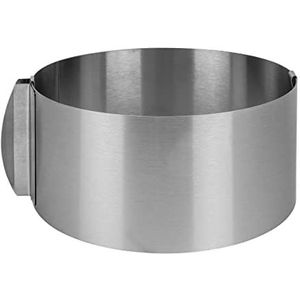 Krumble Bakring - Taartvorm - Bakvormen - Bakblik - Springvorm - Diameter verstelbaar van 16 tot 30 cm diameter - Zilver - RVS