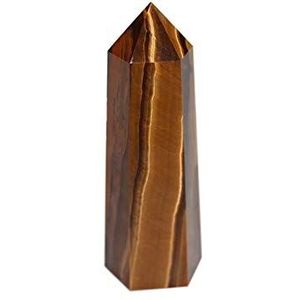 Lapis Crystal Wands Large 4 Inch 100mm 6 Facet Prism Bars voor voor Reiki 2PCS ongeveer 160 gram (kleur: tijgeroog)