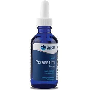 Trace Minerals Research Ionic Potassium 99 mg kalium, 59 ml, laboratoriumtest, glutenvrij, sojavrij, vegetarisch