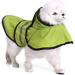 SMDARROY Hondenregenjas met capuchon en veilige reflecterende strepen, ultralichte ademende 100% waterdichte regenjas voor middelgrote honden van grote rassen