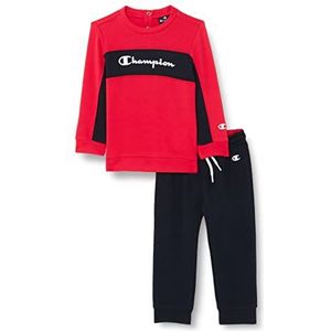 Champion Legacy American Tape-Powerblend Crewneck Set Trainingspak voor jongens, (Rosso Intenso/Blu Marino), 3 Jaren