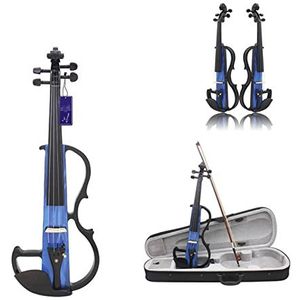 4/4 ElectroAcoustic Violin Instrument Geschikt Voor Studenten, Beginners En Volwassenen Viool op ware grootte (Color : Blue)