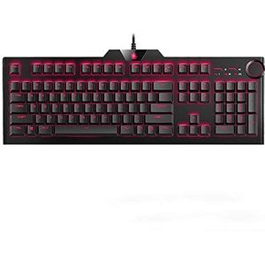 Gamingtoetsenbord, Bedraad mechanisch gamingtoetsenbord met 104 toetsen, RGB-achtergrondverlichting, meerdere schakelaars, zwart(Red switch)