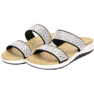 Fitters Loreen Damessandalen, modieuze schoenen, oversized, comfortabele sandalen, grote damesschoenen/damesschoenen in grote maten, Loreen 42, 43, 44, 45, 46, zwart, 42 EU