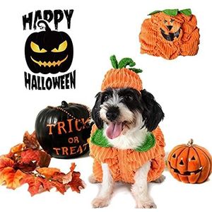 WZhen Hond Halloween Kostuum Hond Kraag Pompoen Ontwerp Creatief Grappig Huisdier Kleding Decoraties - L