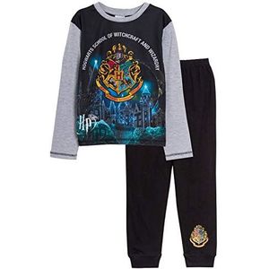 Harry Potter - Pyjama - Zwart - Volledige Lengte Pjs Set - Jongens Meisjes Kinderen