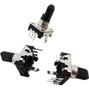 Rotary Encoder, EC12 Audio Rotary Encoder 360 graden 24 posities Geen drukknop 3 pinnen 12-20 mm 5 stuks(20mm)