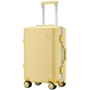Koffer Bagage Bagage Met Harde Schaal En Aluminium Frame, Universele Wielkoffer Zonder Rits Van Polycarbonaat Reiskoffer (Color : C, Size : 20"")