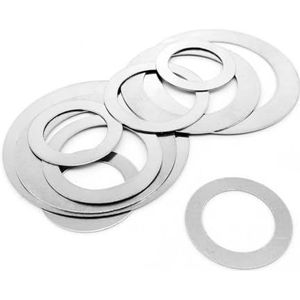 Borgringen 10 stuks RVS ringen assortiment, dikte 0,5 mm hoge precisie afstelpakking, ID M22-M30mm dunne for slangen(M28x40)