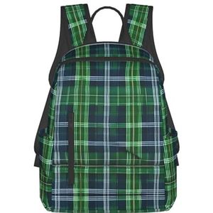 OdDdot Blauwe Schotse Tartan Print Rugzak Lichtgewicht Reizen Casual Dagrugzak Laptop Rugzak Voor Mannen Vrouwen, Blauwe Schotse Tartan, Eén maat