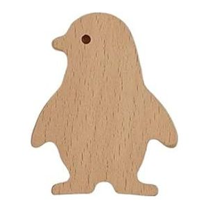 Schattige dieren houten handvat kinderen veiligheidsdecoratie keukenknoppen handgrepen for kasten en laden meubelaccessoire hardware(Color:Penguin)