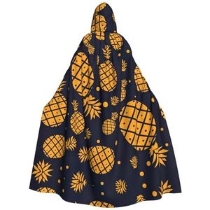 MDATT Hooded Mantel Voor Mannen, Halloween Heks Cosplay Gewaad Kostuum, Carnaval Feestbenodigdheden, Gouden Ananas