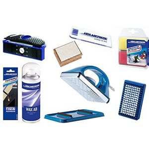 Holmenkol Professionele set 8-delig wax ski snowboard Nordic wax onderhoud reparatie semi-edger