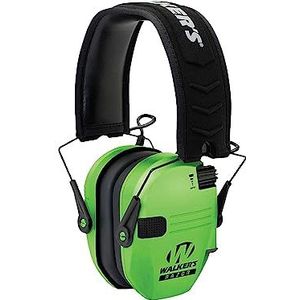 Walker's Razor Slim Ultra Laag Profiel Compact Ontwerp Verstelbare Bereik Schieten Jacht Gehoorbescherming Elektronische Oorbeschermers, Viz Groen