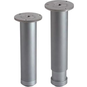 1 stuks meubels aluminiumlegering verstelbare kast voeten bank tv-kast salontafel kast nachtkastje kast schoenenkast metalen voeten (kleur: grijs 30 cm verstelbaar 34 cm)