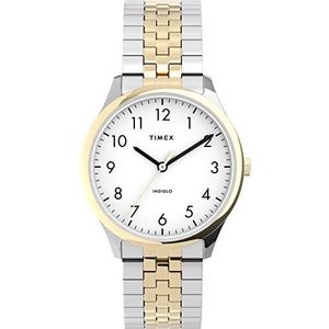 Timex Dames Modern Easy Reader 32mm Horloge, Tweekleurig/Tweekleurig/Wit/32mm, 32mm, Gemakkelijk Reader Horloge