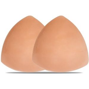 Dilara Zelfklevende push-up-pads, herbruikbare siliconen inzetstukken voor beha, bikini en badpak, onzichtbare tepelpads, waterdicht en huidvriendelijk, voor perfecte grip en volume, Bruin C/D, One