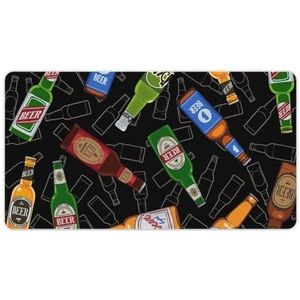 Flessen Bier Mode Bureau Muismat Antislip Gaming Muismat Accessoires Decor 40X75cm
