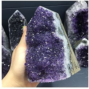 Natuurlijke kristallen kwarts Uruguay Amethist Crystal geode Healing Crystal (maat: 500-600g)
