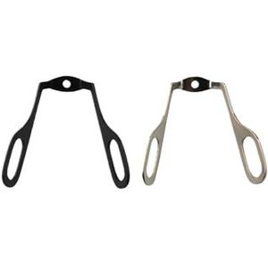 Neuspads van roestvrij staal for brillen, 2 stuks neusbrugonderdelen for brillen(Black)