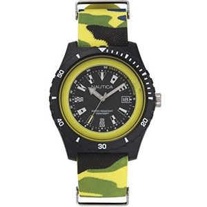 Nautica Unisex volwassenen kwarts horloge met siliconen armband NAPSRF007