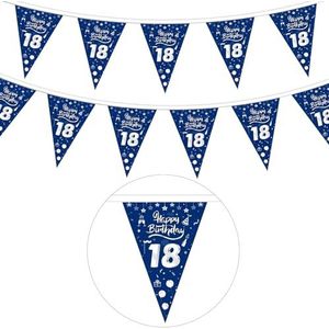 GoldRock 18e Verjaardag Decoratie Set - Roze Slinger, Wimpel Stof Banner voor Jongens en Meisjes, Feestdecoratie en Cadeau