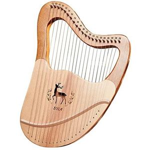 Draagbare harp Lyre Set Music Harp Klein 21 27 Strings Solid Wood Mahonie Draagbare Konghouqin Muziekinstrument Gift Voor Lira Beginners (Color : 21 strings)