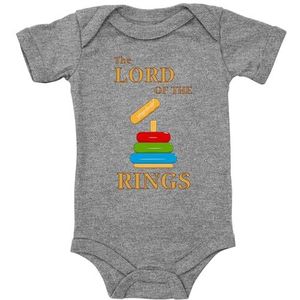 Blauer-Storch Baby Body in verschillende kleuren Lord Of The Rings Lord Of The Rings Herr der Rings spreuk voor geboorte of verjaardag voor kleine kinderen, korte mouwen, biologisch katoen, Heather