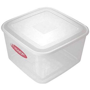 13 liter container voor levensmiddelen, rechthoekig met doorzichtige, sterke deksel