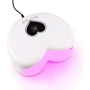 UV-nagellamp, Leuke en Krachtige 96W LED UV Nail Lamp Hartvorm Lamp Nagellak Droger Nail Gereedschap Elektrische Nagel Drogen 96W Professionele Lamp(White)