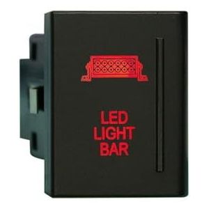 12V 3A Drukknop Rode LED/AAN UIT Spot Achteruitrijlicht Baken Geschikt voor VW AMAROK Volkswagen OEM Vervanging(Led light bar-R)
