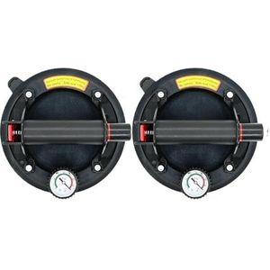 2 stuks 8 inch vacuümzuignappen for granieten en glazen tegels, handmatig heffend, draagvermogen 220 kg Stabiel tillen(F)