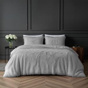 Catherine Lansfield Pailletten Cluster Super King Dekbedovertrek Set met Kussenslopen Eendenei Blauw
