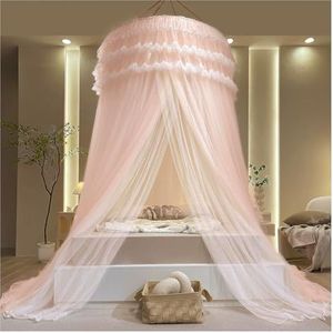 Bedhemel, Kamerbed Netting Luifel for Meisjes Queen Hemelbed Gordijnen Klamboe for Bed(Light Pink)