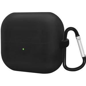 Siliconen hoes voor 2024 Galaxy Buds 3 Pro draadloze oordopjes accessoires, zachte beschermhoes (zwart)