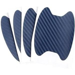 Auto-accessoires Autodeursticker Koolstofvezel Krasbestendige Hoes Autohandgreepbeschermingsfolie Exterieur Styling 4 Stuks/set(4PC Blue)