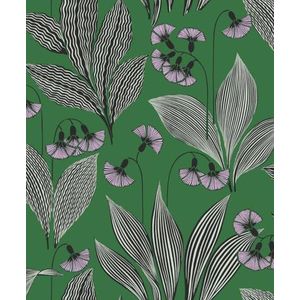 behang bloemen groen 53 cm x 10.05 m - van Sanders & Sanders
