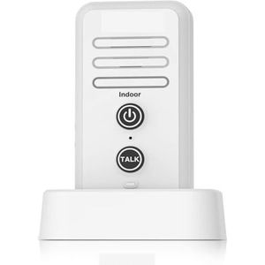 Walkie-talkie, 0,5 mijl bereik Draadloze deurbellen Intercomsysteem Volume aanpassen Oplaadbare deurbelontvanger Waterdichte dop(White Receiver)