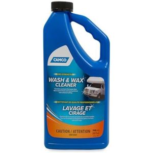 Camco 40490 1 Pack Washes, Waxes, and Polishes(Pro-Strength, Bilingual 32 Oz)