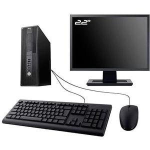 PC HP Workstation Z240 SFF display 22 inch Intel I3-6100 RAM 8 GB SSD 480 GB W11 WiFi (gereviseerd)