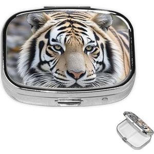 Pil Case Rechthoek 3 Compartiment Pillendoos Ronde Pil Organiseer Metalen Waterdichte Geneeskunde Organizer Doos voor Reizen Kleine Pillen Container Draagbaar voor Supplementen